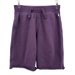 Pact Girls 6/7 Shorts Organic Cotton Pull On Sweat Shorts Purple